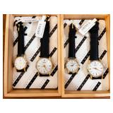 Set of 2 Perry Ellis America Quartz Watches with Black Bands