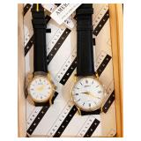 Set of 2 Perry Ellis America Quartz Watches with Black Bands