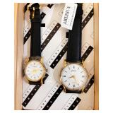 Set of 2 Perry Ellis America Quartz Watches with Black Bands