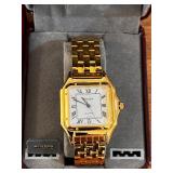 Pair of Gruen Precision Gold Tone Quartz Wrist Watches with Boxes
