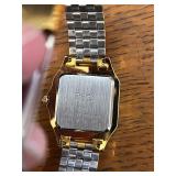 Pair of Gruen Precision Gold Tone Quartz Wrist Watches with Boxes