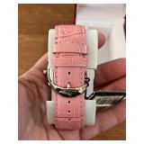 Anne Klein Swiss Pink Leather Chronograph Watch with Box