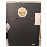 Pair of Framed Presidential Dollars Display Boards with White House Images