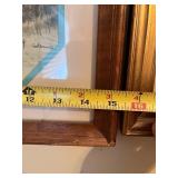 Set of 2 Framed Religious Artworks: Footprints Poem & Madonna with Child