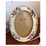 Decorative Collection with Angel Box, Floral Photo Frame, Faux Flowers, Heart Ornaments, and Inspirational Plaque