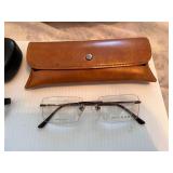 Collection of 7 Vintage and Designer Eyeglasses with Cases and extra cases
