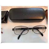 Collection of 7 Vintage and Designer Eyeglasses with Cases and extra cases