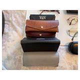 Collection of 7 Vintage and Designer Eyeglasses with Cases and extra cases