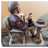 Set of 2 Vintage Capodimonte Style Porcelain Figurines