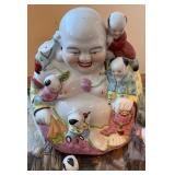 Set of 4 Chinese Ceramic Figures with Colorful Detailing