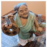 Set of 4 Chinese Ceramic Figures with Colorful Detailing