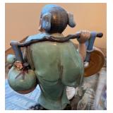 Set of 4 Chinese Ceramic Figures with Colorful Detailing