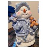 Set of 4 Decorative Snowman Figurines Holiday Collectibles