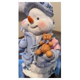 Set of 4 Decorative Snowman Figurines Holiday Collectibles
