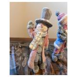 Set of 4 Decorative Snowman Figurines Holiday Collectibles