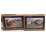 Pair of Ken Zylla Framed Prints Full Service and Lap of Luxury Limited Editions