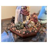 Set of 2 Decorative Lady Figurines with Floral Details