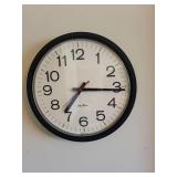 Seth Thomas Wall Clock with Black Frame, 14-Inch Diameter