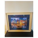 Set of 3 Framed New York City Prints with Wood Frames 23x19 Inches