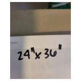 C.A. Charles 24x36 Signed Village Scene Oil Painting on Canvas