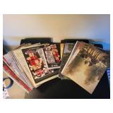 Magazine Holder and Masterpiece Art Portfolio with Assorted Magazines and Prints