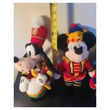 Set of 4 Disney Plush Toys Featuring Mickey, Minnie, and Goofy in Band Uniforms
