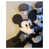 Pair of Disney Steamboat Willie Mickey Mouse Plush Toys with Tags