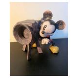 Vintage Style Mickey Mouse Movie Camera Coin Bank Figurine