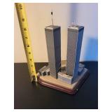 Danbury Mint Twin Towers Commemorative Sculpture with Certificate