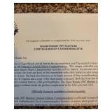 Tiger Woods 22KT Gold Card Collection with Display Folio