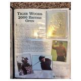 Tiger Woods 22KT Gold Card Collection with Display Folio
