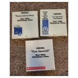 Set of 3 Grolier and Scholastic Christmas Collector Plates 1999, 2001, 2002
