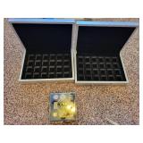 USA Olympic Committee Pin Collection with 2 Display Cases