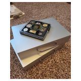 USA Olympic Committee Pin Collection with 2 Display Cases