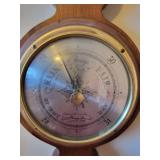 Vintage Wall-Mounted Wood Barometer with Thermometer and Hygrometer