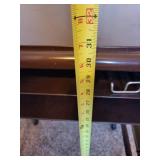 Vintage Metal Sewing Table with Folding Leaves and Casters