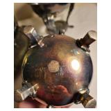 Vintage Silver Plated Tea Set with Tray and Glass Carafe