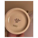 Pair of Lenox Ivory Porcelain Vases with Rose Relief