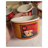 Vintage Soup and Advertising Mugs with Glass Hamm