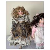 Antique Bisque Dolls - Victorian Lace Dresses (Lot of 2)