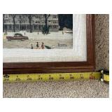 Norman Rockwell Gallery Main Street, Stockbridge Canvas Reproduction - Framed (1991)