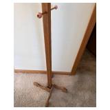 Wooden Carousel Horse Coat Rack with Pink Accents - 60 in Tall