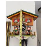 Hofbrauhaus Cuckoo Clock - West Germany, Pinecone Weights