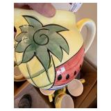 Hand-Painted Fruit Dinnerware Mugs & Plates Set - Made in China