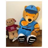 Winnie the Pooh Baseball Plush - Blue Pinstripe Uniform (Lot of 2)