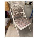 Patio Chairs - White Metal (Lot of 2)