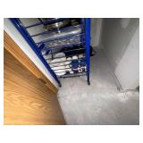 Blue Metal Rolling Shelf Rack on Wheels - 4-Tier Wire Storage Unit