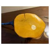 Hand-Carved Wooden Smoking Pipe with Long Curved Stem