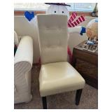 Set of 4 Cream Tufted Dining Chairs