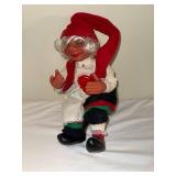 Santa Claus Plush Doll - 9 in Tall, Vintage Felt Christmas Figure